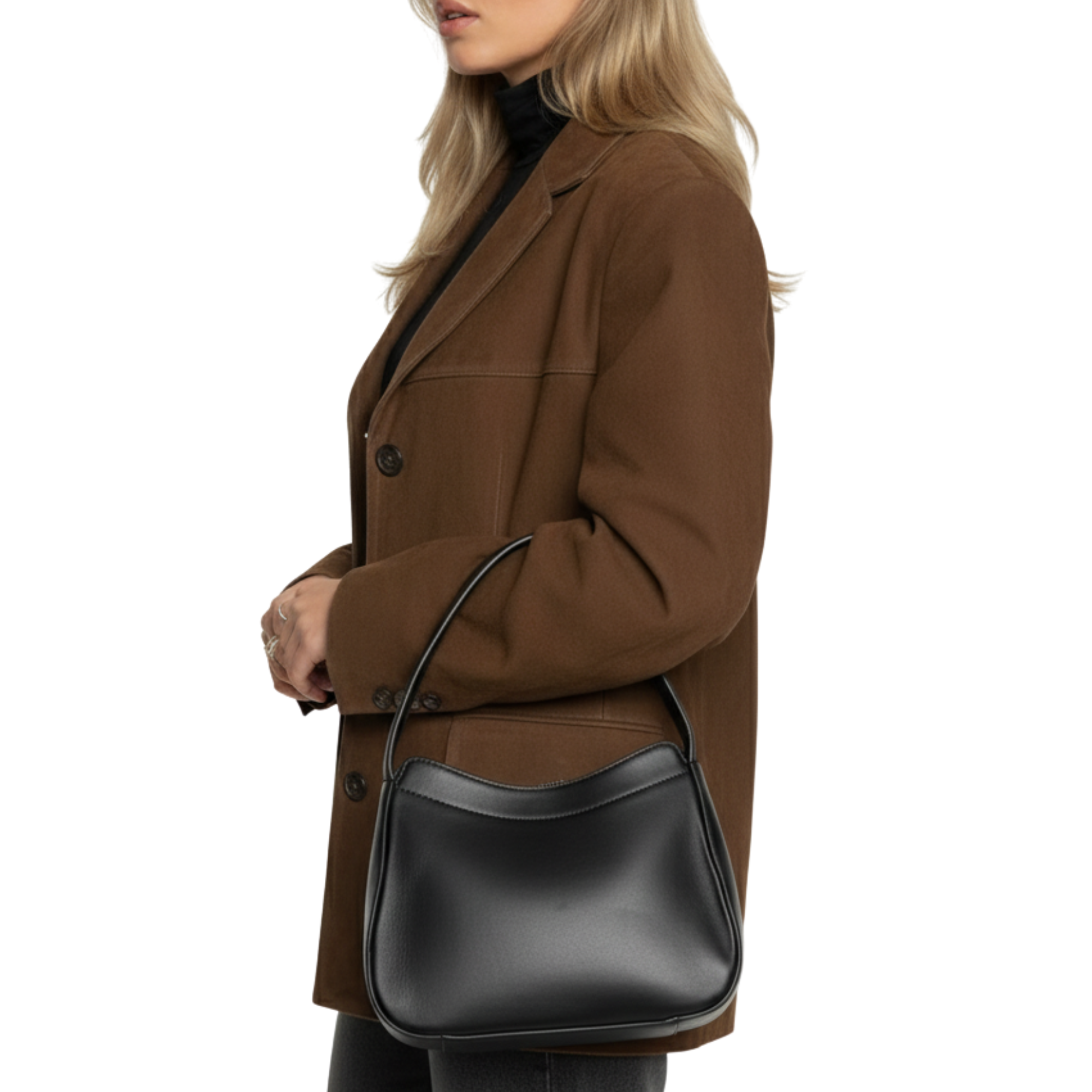 Fall Suede Buttoned Jacket | Tailored Straight-Cut Jacket with Long Sleeves & Pointed Collar, Ideal for Layering in Autumn Tones, Seasonal Outerwear