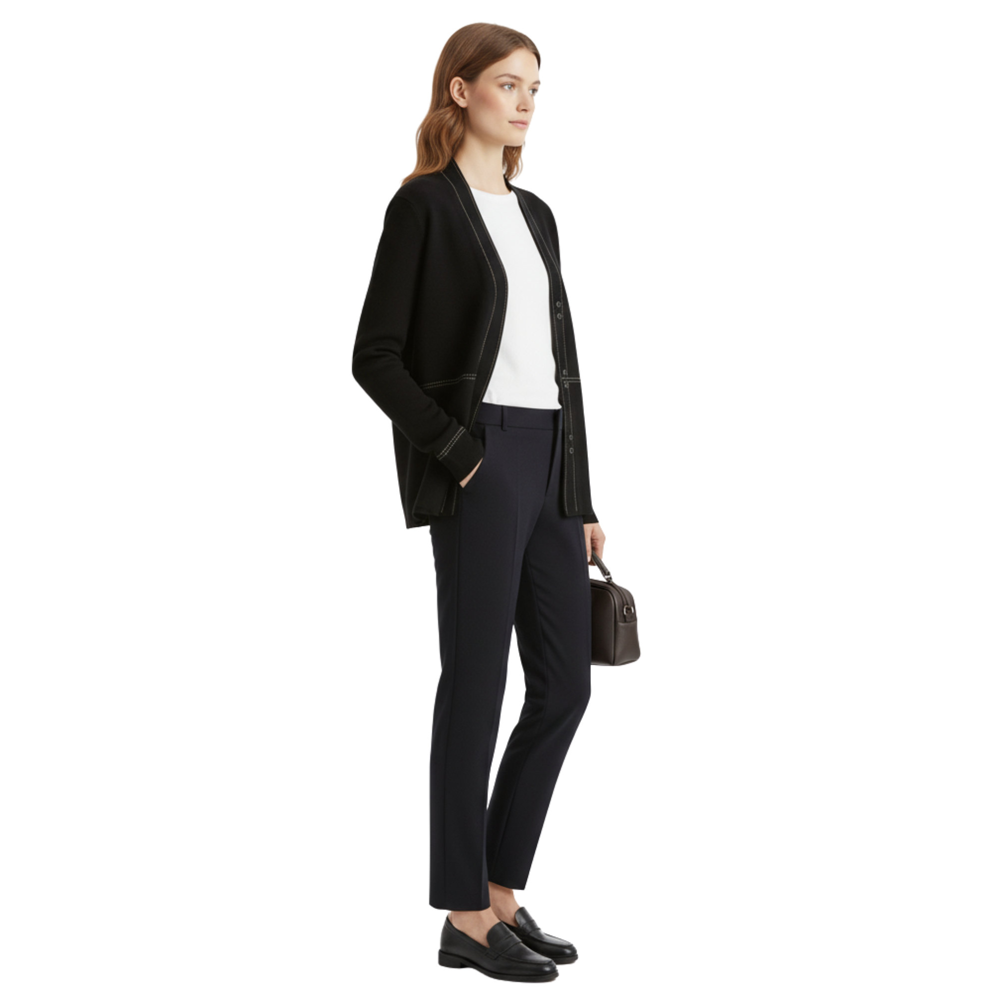 Wool Weaver Cardigan | Premium Knitted Wool with Plaid Pattern, Classic Autumn/Winter Layering Piece for Cozy Comfort and Style