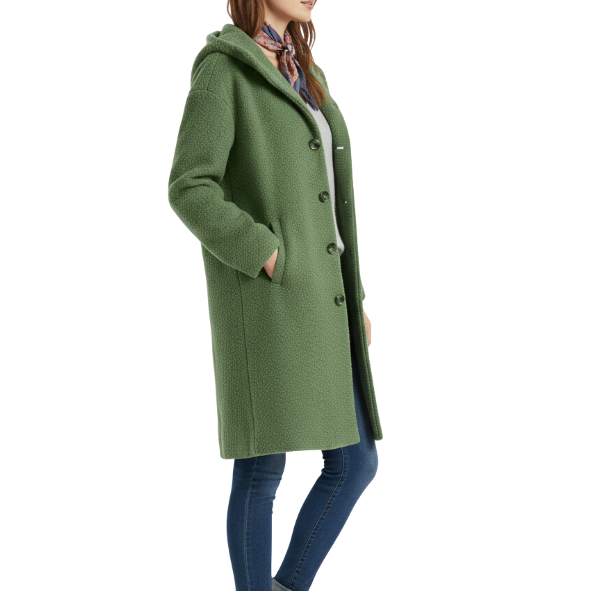 Fall Highland Wool Coat | Longline Straight Silhouette with Button Front, Oversized Sleeves & Structured Design, Fall Layering Essential for Women