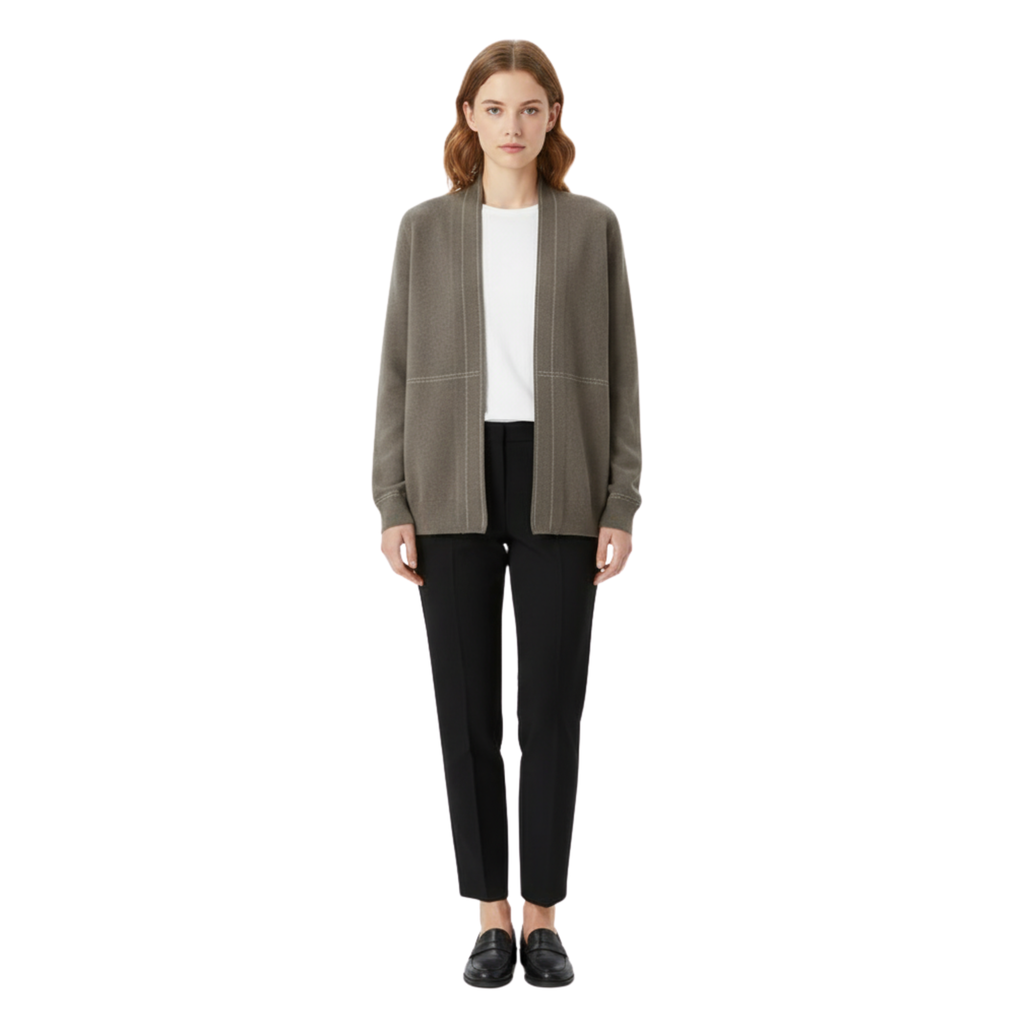 Wool Weaver Cardigan | Premium Knitted Wool with Plaid Pattern, Classic Autumn/Winter Layering Piece for Cozy Comfort and Style