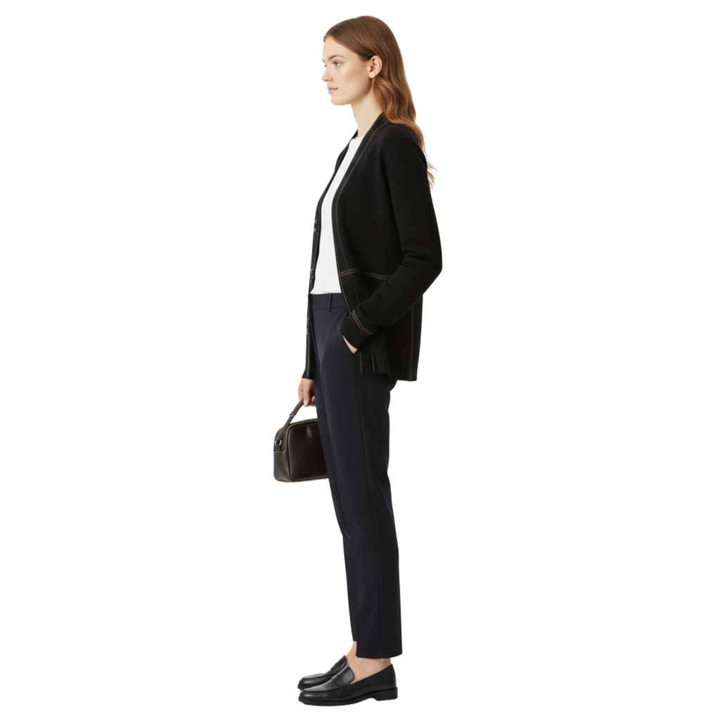 Wool Weaver Cardigan | Premium Knitted Wool with Plaid Pattern, Classic Autumn/Winter Layering Piece for Cozy Comfort and Style