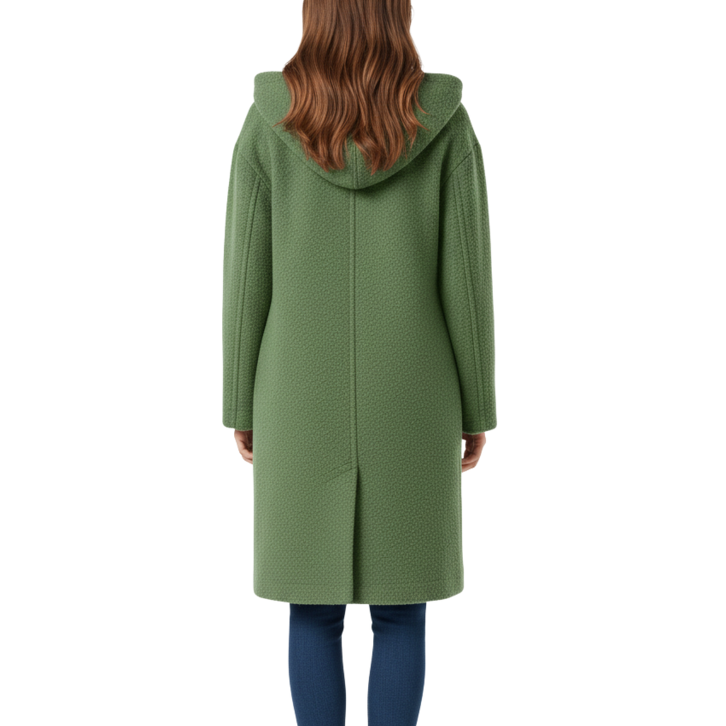 Fall Highland Wool Coat | Longline Straight Silhouette with Button Front, Oversized Sleeves & Structured Design, Fall Layering Essential for Women