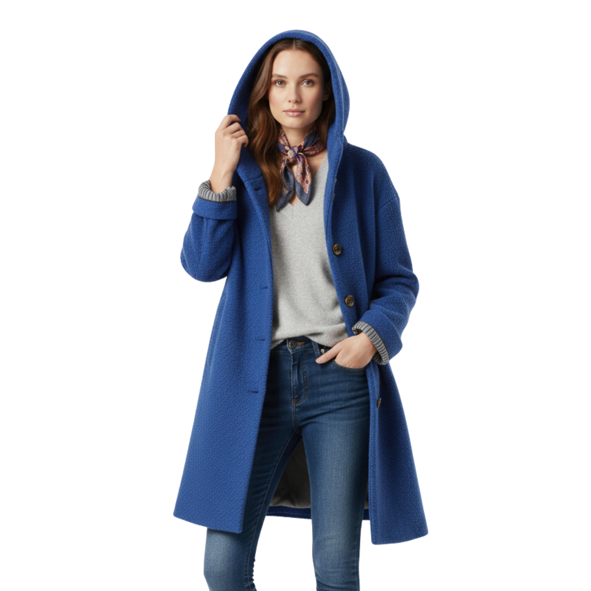 Fall Highland Wool Coat | Longline Straight Silhouette with Button Front, Oversized Sleeves & Structured Design, Fall Layering Essential for Women
